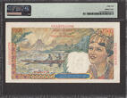 1000 Francs 1947-49 Guadeloupe  ND Pick-37a About UNC PMG 55