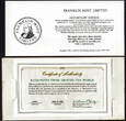 10 Pounds 1978 Malta 3 Pcs SPECIMEN SET 1, 5 &  w/Original Documents Pick-CS1 UNC