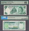 1971 Cayman Islands MATCHING LOW A/1 000018 Set $1, 5, 10, 25 GEM UNC PMG 66 EPQ