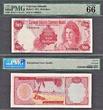1971 Cayman Islands MATCHING LOW A/1 000018 Set $1, 5, 10, 25 GEM UNC PMG 66 EPQ