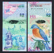 2009 Bermuda 5 CONSECUTIVE $2 Hybrid Polymer QEII Pick-57a ONION Prefix UNC