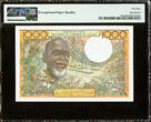1000 Francs West African States / Ivory Coast  1959-65 P-103Al Abt UNC PMG 58 EPQ