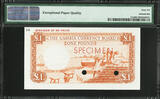 Pound 1965-70 Gambia One  COLOR TRIAL SPECIMEN ND Pick-2cts GEM UNC PMG 66 EPQ