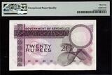 20 Rupees 1974 Seychelles  QEII Pick-16c Ch UNC PMG 64 EPQ