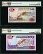 1000 Francs Madagascar 500 &  SPECIMEN 1988-93 Pick-71s & 72s GEM UNC PMG 66 EPQ