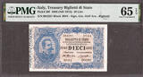 Italy/ San Marino/ Vatican 10 Lire Italy  1888 (ND 1915) Pick-20f GEM UNC PMG 65 EPQ (ONLY FINEST KNOWN)