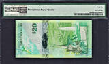 2009 Bermuda $20 Hybrid Polymer 1st Prefix LOW # A/1 000039 P-60a GEM UNC PMG 66