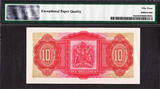 1952 Bermuda 10/- Shillings QEII Pick-19a About UNC PMG 53 EPQ