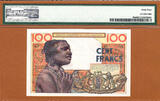 100 Francs French West Africa  1956-57 SPECIMEN Pick-46s Ch UNC PMG 64