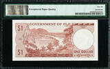One Dollar 1971 Fiji  QEII ND Pick-65b GEM UNC PMG 66 EPQ