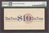10 Pesos 1913 Mexico - Revolutionary  Chihuahua Pick-S555a CH UNC PMG 64 EPQ