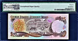 25 Dollars 1991 Cayman Islands  Pick-14 LOW Serial 000608 GEM UNC PMG 66 EPQ