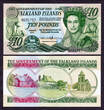 20 Pounds Falkland Islands 3 Notes 5, 10 &  2005-2011 QEII Pick-17, 18 & 19 UNC