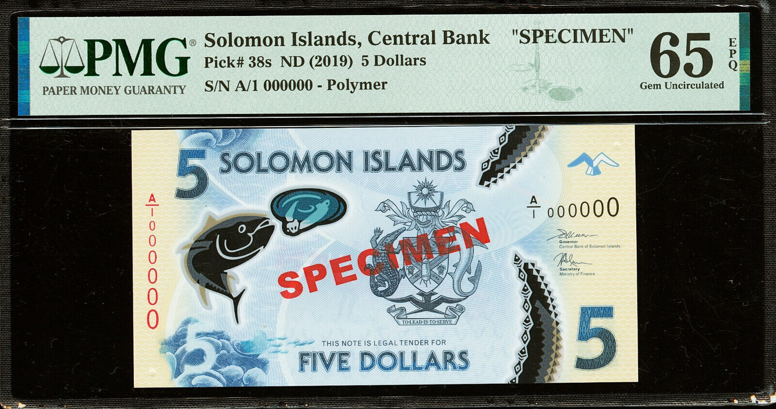 $ SOLOMON ISLANDS - 5 DOLLARS nd 1997 - P 19 - UNC ; free shipping from 75 €