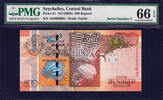 Seychelles 500 Rupees Seychelles ND LOW Serial 000003 Pick-41 GEM UNC PMG 66 EPQ -