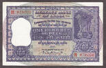 100 Rupees 1962-67 India Large  Serial # 878006 Pick-45 Original Crisp XF