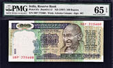 India 500 Rupees India ND C Rangarajan Pick-87c GEM UNC PMG 65 EPQ -