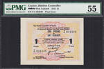 Pound Ceylon Rubber Controller One Final Issue Abt UNC PMG 55 -