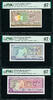 100 Francs Rwanda 3 Pcs Set 20, 50 1964-69 P-6a 7a 8a SUPERB GEM UNC PMG 67 EPQ -