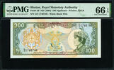Bhutan 100 Ngultrum Bhutan ND Pick-20 GEM UNC PMG 66 EPQ -