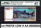 40 Francs Djibouti Commemorative LOW Serial AA 0000060 GEM UNC PMG 67 EPQ -