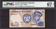 5 Maloti Lesotho Pick-2a SUPERB GEM UNC PMG 67 EPQ HIGHEST GRADE ! -