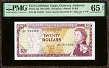 East Caribbean States East Caribbean States 20 Dollars ND (1965) Pick-15g GEM UNC PMG 65 EPQ -