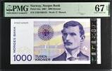 Norway Norway 1000 Kroner 2001 Pick-52a SUPERB GEM UNC PMG 67 EPQ -