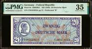 Germany Germany Federal Republic 20 Mark 1948 Perforated 'B' P-9c VF PMG 35 ONLY GRADED -