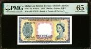 Malaya & British Borneo Malaya & British Borneo One Dollar QEII 1953 Pick-1a GEM UNC PMG 65 EPQ -