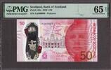 Scotland 50 Pounds 2020 1st Prefix Low Sr# AA 000800 P-134a GEM UNC PMG 65 EPQ -