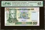 Scotland Scotland 50 Pound COMMEMORATIVE 24th September 2004 Pick-122c GEM UNC PMG 65 EPQ -