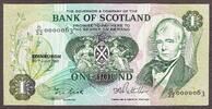 Scotland Scotland One Pound 30.7.1981 LOW Serial 0000063 Pick-111e Crisp UNC -