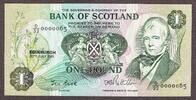 Scotland Scotland One Pound 30.7.1981 LOW Serial 0000065 Pick-111e Crisp UNC -
