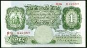 Great Britain Great Britain England One Pound Sign. MAHON (1928-29) D36 Pick-363a Crisp XF/AU -