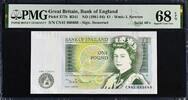 Great Britain One Pound 1981-84 SOLID # 666666 P-377b SUPERB GEM UNC PMG 68 EPQ