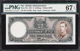 Fiji Fiji 5/- Shillings 1951 KGVI Pick-37k Serial 131368 SUPERB GEM UNC PMG 67 EPQ -