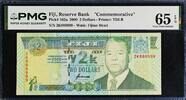 Fiji Fiji $2 Commemorative 2000 Serial 2K - 888999 Pick-102a GEM UNC PMG 65 EPQ -