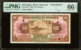 Nicaragua  Nicaragua 10 Cordobas SPECIMEN 1935 Pick-84s GEM UNC PMG 66 EPQ  1,599.00 US$  +  29.99 US$ shipping