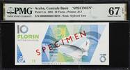 Aruba  Aruba 10 Florin 1993 SPECIMEN (0059) Pick-11s SUPERB GEM UNC PMG ... 799.00 US$  +  29.99 US$ shipping