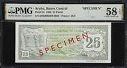 Aruba  Aruba 25 Florin 1986 SPECIMEN (0022) Pick-3s About UNC PMG 58 EPQ  1,199.00 US$  +  29.99 US$ shipping