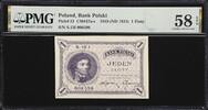   Poland One Zloty 1919 (ND 1924) Pick-51 About UNC PMG 58 EPQ (Scarce)  1,250.00 US$  +  29.99 US$ shipping