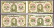 Colombia  Colombia Lot of 4 Pcs 2 Pesos Oro 1-1-1955 Serie 'GG' P390d Cr... 175.00 US$  +  14.99 US$ shipping