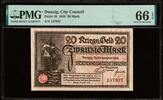 Danzig  Danzig / Poland 20 Mark 1918 Pick-10 GEM UNC PMG 66 EPQ (TOP POP)  1,799.00 US$  +  29.99 US$ shipping
