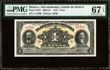 mexico  Mexico El Estado de Sonora 1 Peso 1915 Pick-S1071 M3821a SUP GEM... 275.00 US$  +  14.99 US$ shipping