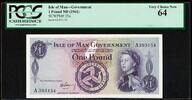 Isle of Man  Isle of Man One Pound ND (1961) QEII Prefix-A Pick-25a CH U... 199.99 US$  +  14.99 US$ shipping
