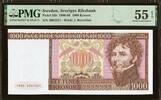 Sweden  Sweden 1000 Kronor 1985 Pick-55b About UNC PMG 55 EPQ  399.99 US$  +  14.99 US$ shipping