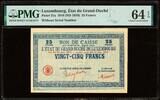 Luxembourg  Luxembourg 25 Francs 1918 (ND 1919) Pick-31a CH UNC PMG 64 EPQ  299.99 US$  +  14.99 US$ shipping