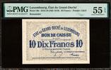 Luxembourg  Luxembourg 10 Francs 1914-18 (ND 1919) Remainder Pick-30r Ab... 1,599.00 US$  +  29.99 US$ shipping