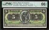 Mexico  Mexico Banco de Guerrero 5 Pesos (1906-14) Perforated P-S298c GE... 199.99 US$  +  14.99 US$ shipping